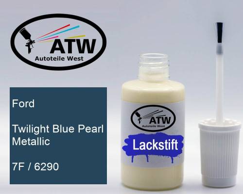 Ford, Twilight Blue Pearl Metallic, 7F / 6290: 20ml Lackstift, von ATW Autoteile West.